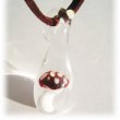 画像5: ベニテングタケ　glass mushroomネックレス (ホワイトつぶつぶ)　きのこネックレス (5)