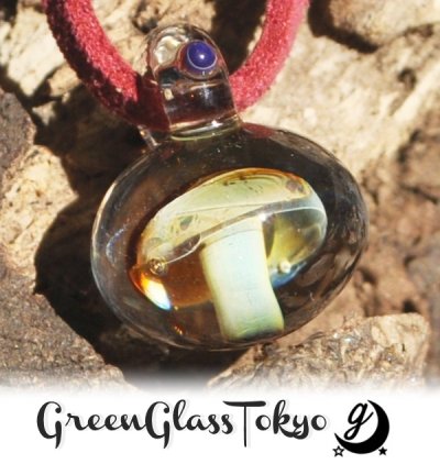 画像3: グラデアイタケ　glass mushroomネックレス (クリーム)　きのこネックレス