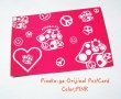 画像1: ネット限定価格♩ぴのこ家オリジナル ポストカード ハガキ★(ピンク×白プリント） (1)