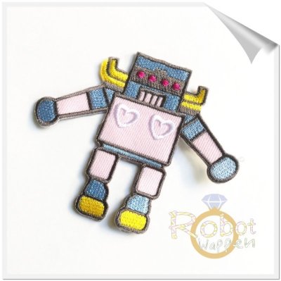 画像3: パステルカラーのかわいい ロボット ワッペン