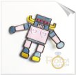 画像5: パステルカラーのかわいい ロボット ワッペン (5)