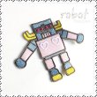 画像3: パステルカラーのかわいい ロボット ワッペン (3)