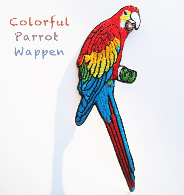 ハワイ タヒチ 南国 カラフル オウム コトリ ワッペン Big フラダンス Parrot 鳥 Pinoko Ya ぴのこ家