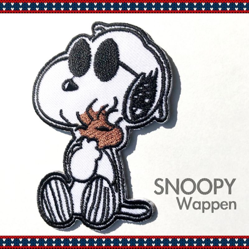 サングラスをかけたスヌーピー ブラウンッドストック抱いてます な ワッペン スヌーピー Snoopy ワッペン Pinoko Ya ぴのこ家